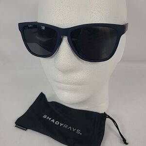 NEW Shady Rays Cascade Blackout Blue Polarized Sunglasses w/ Bag